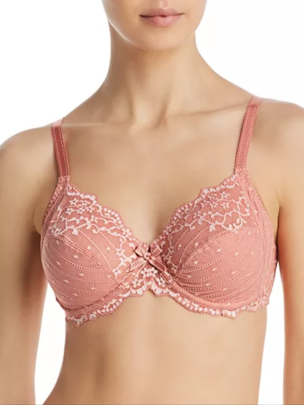 Chantelle Rive Gauche Full Coverage Unlined Bra - Dusty Rose Pink Size 40DDD
